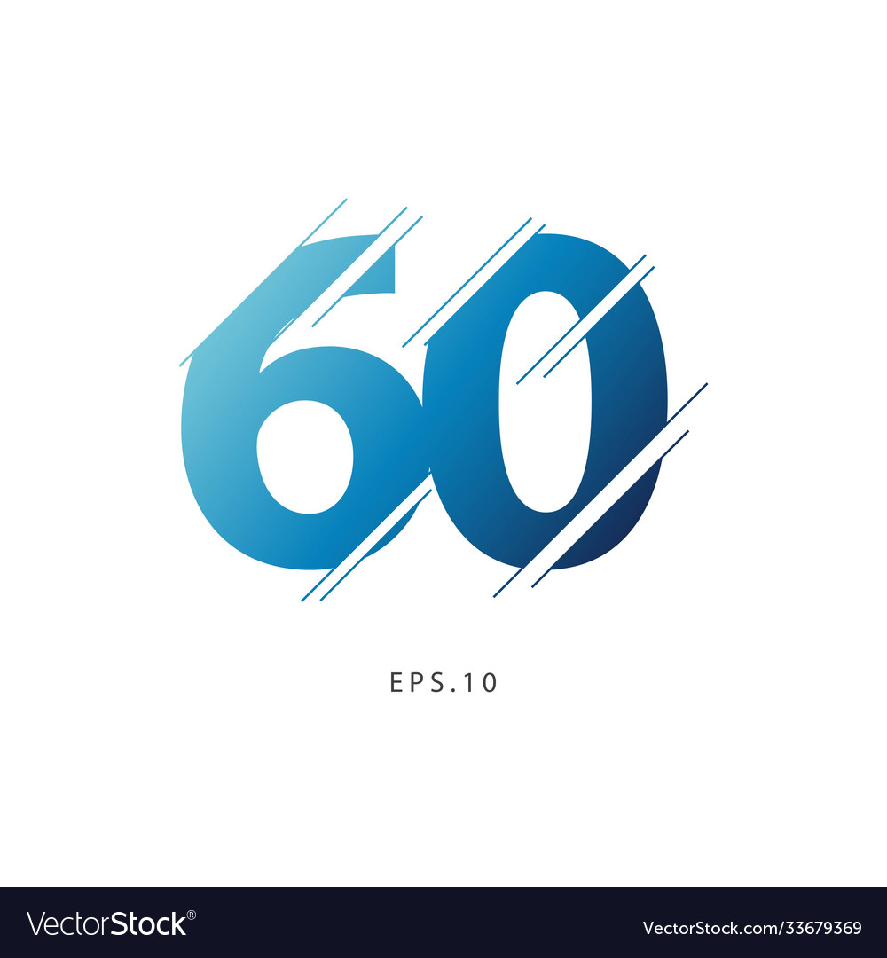 60 year anniversary template design