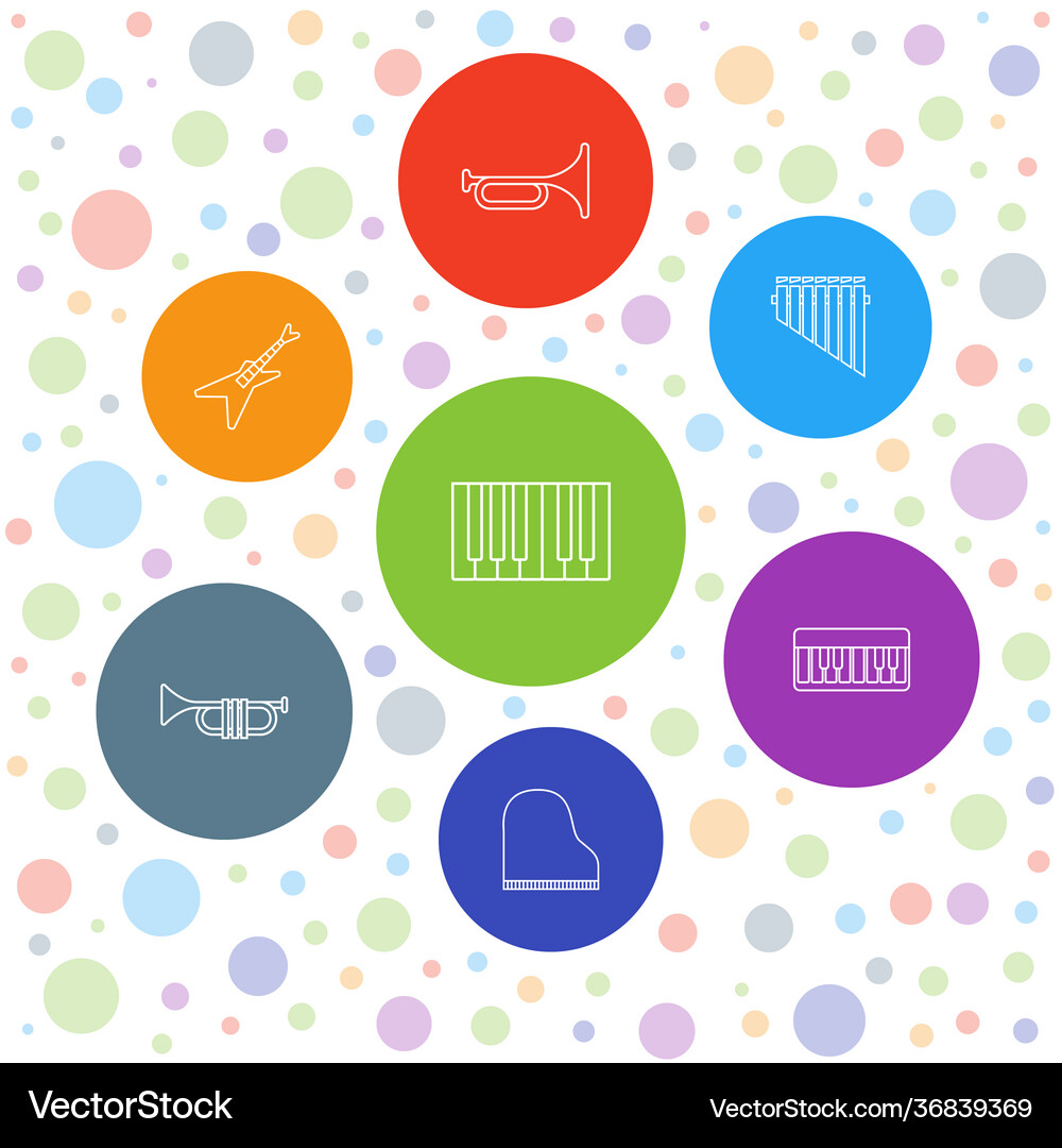 7 Jazz Icons Royalty Free Vector Image Vectorstock