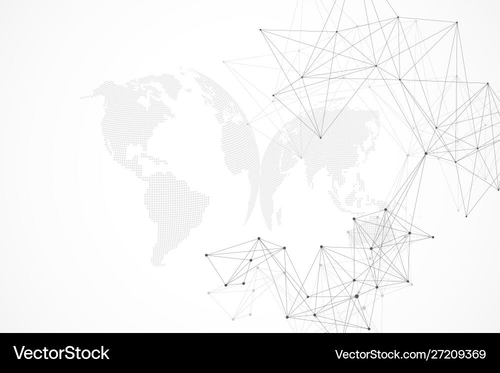 Big data visualization geometric abstract Vector Image