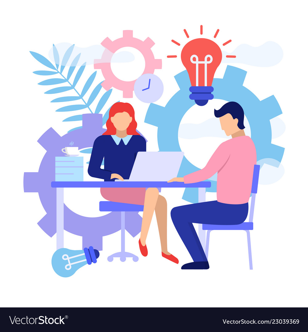 Brainstorm concept flat style design of job Vector Image
