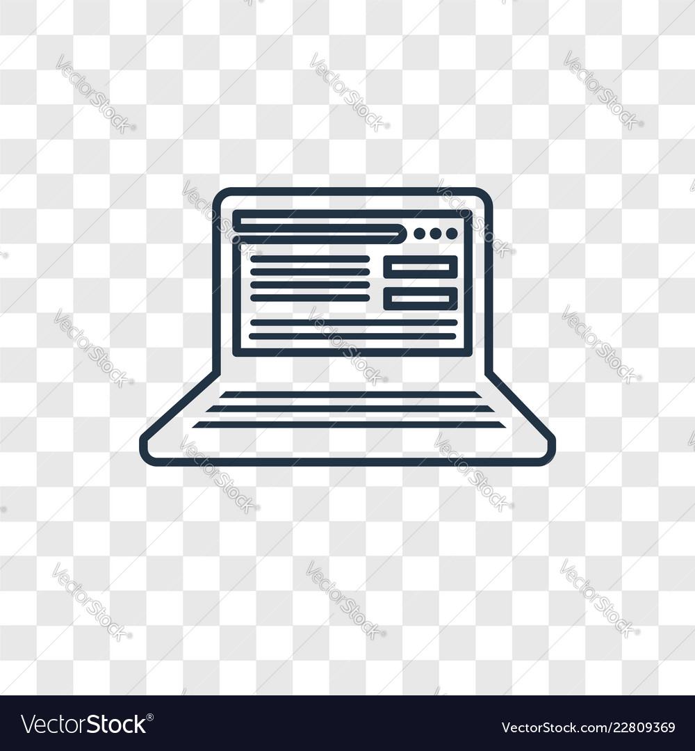 Browser concept linear icon isolated vector image Browser concept linear icon isolated