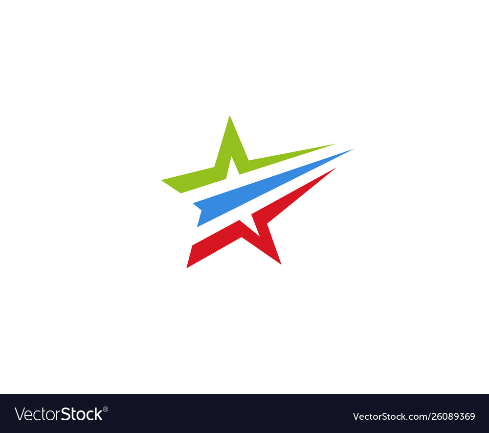 Creative abstract colorful star logo design symbol