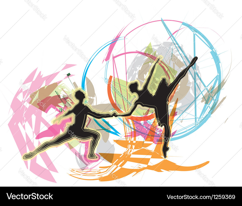 Dancing couple Royalty Free Vector Image - VectorStock