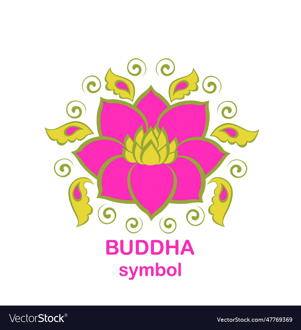 Decorative pinlk lotus or water lily flower Vector Image