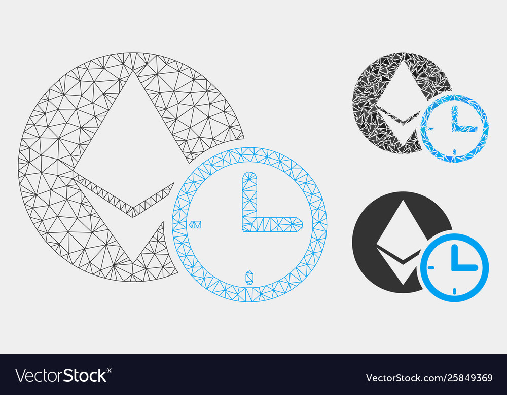 Ethereum credit time mesh network model vector image Ethereum credit time mesh network model