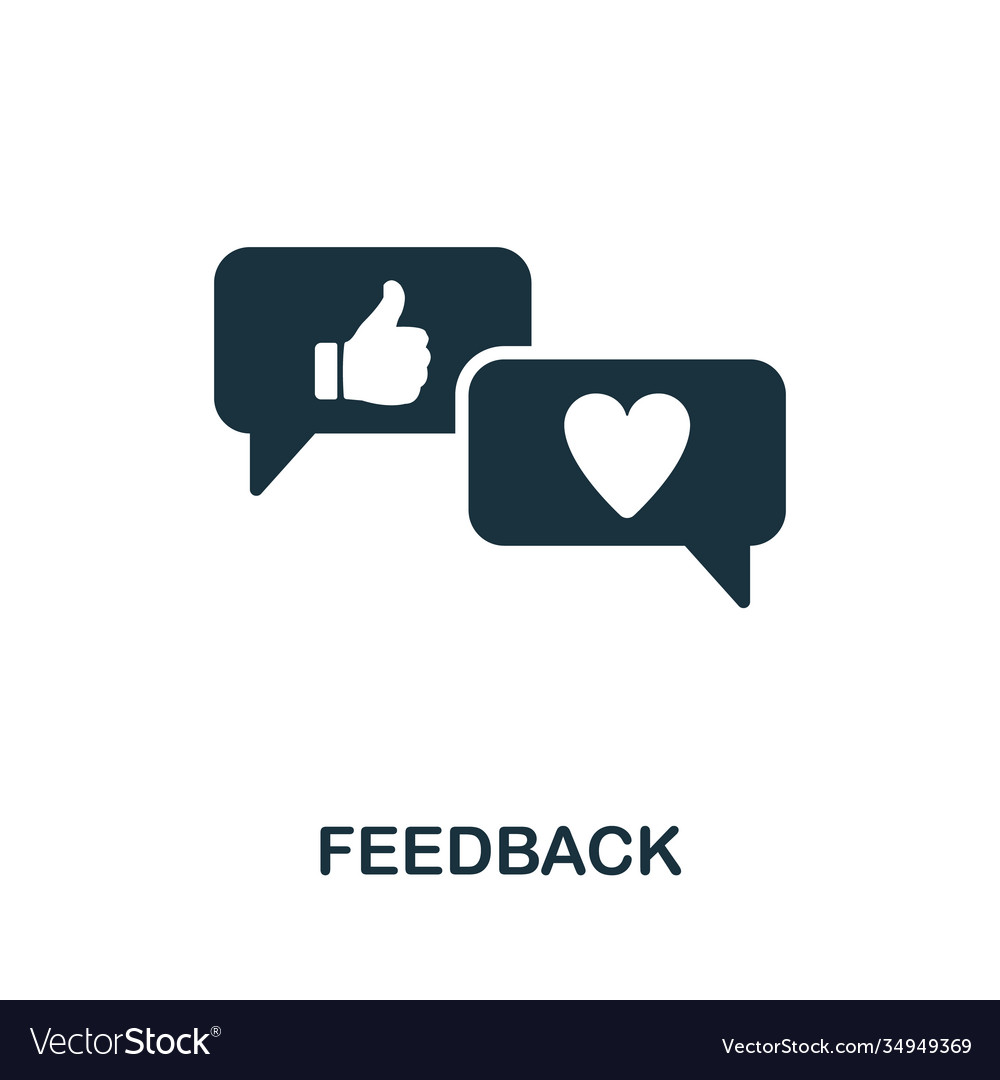 Feedback icon simple element from agile method