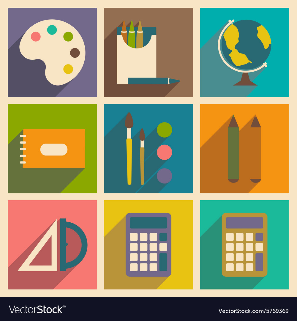 Flat with shadow concept and mobile application