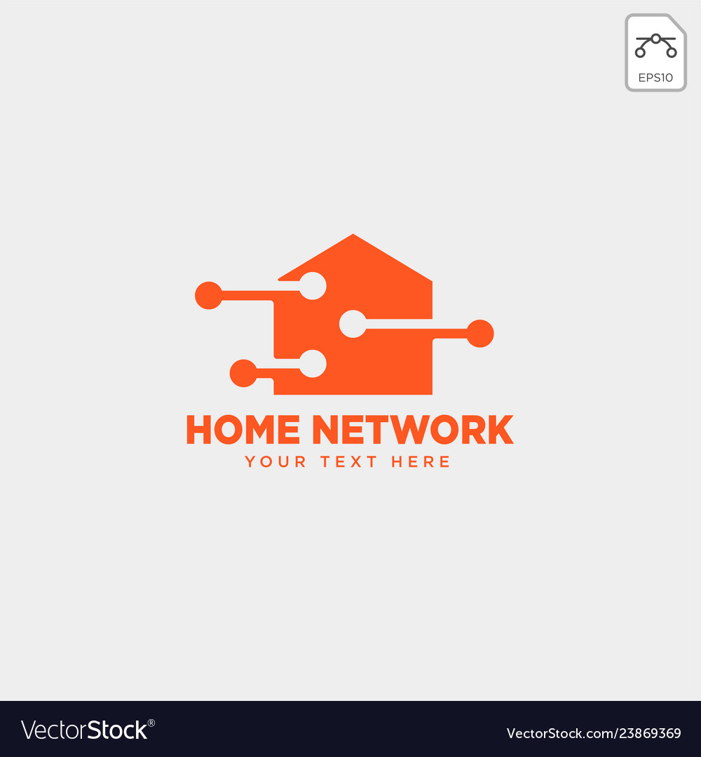 Home network connection logo template