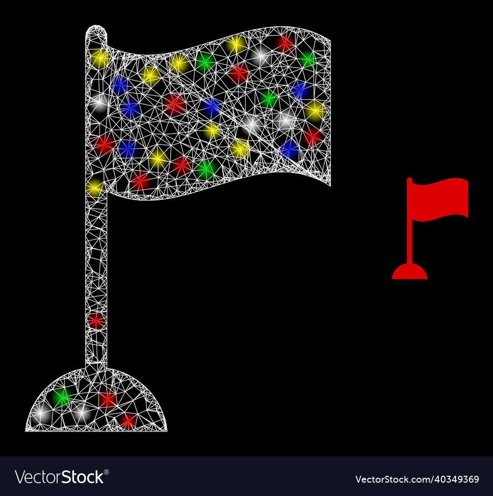 Magic intersected net flag marker icon