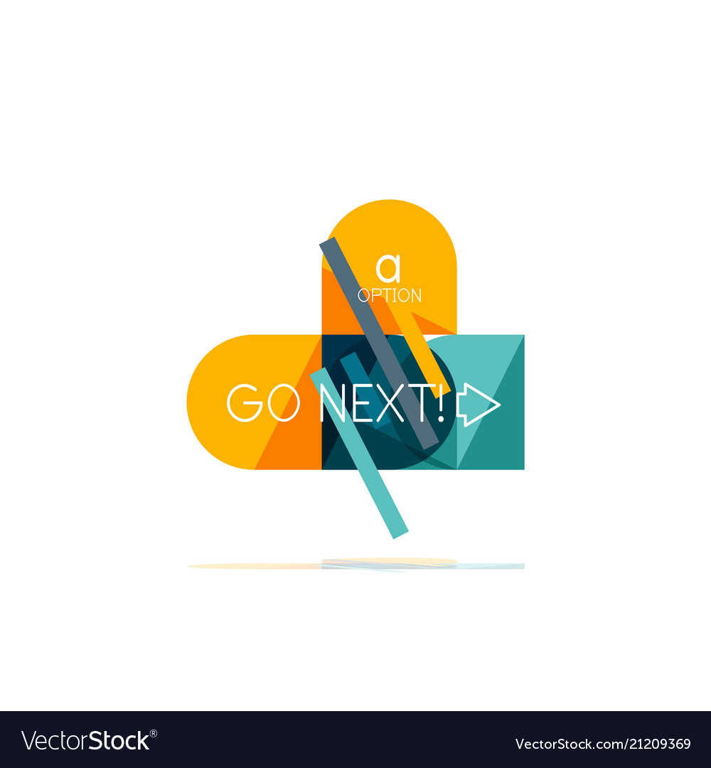 Minimal flat clean abstract option step Vector Image Minimal flat clean abstract option step