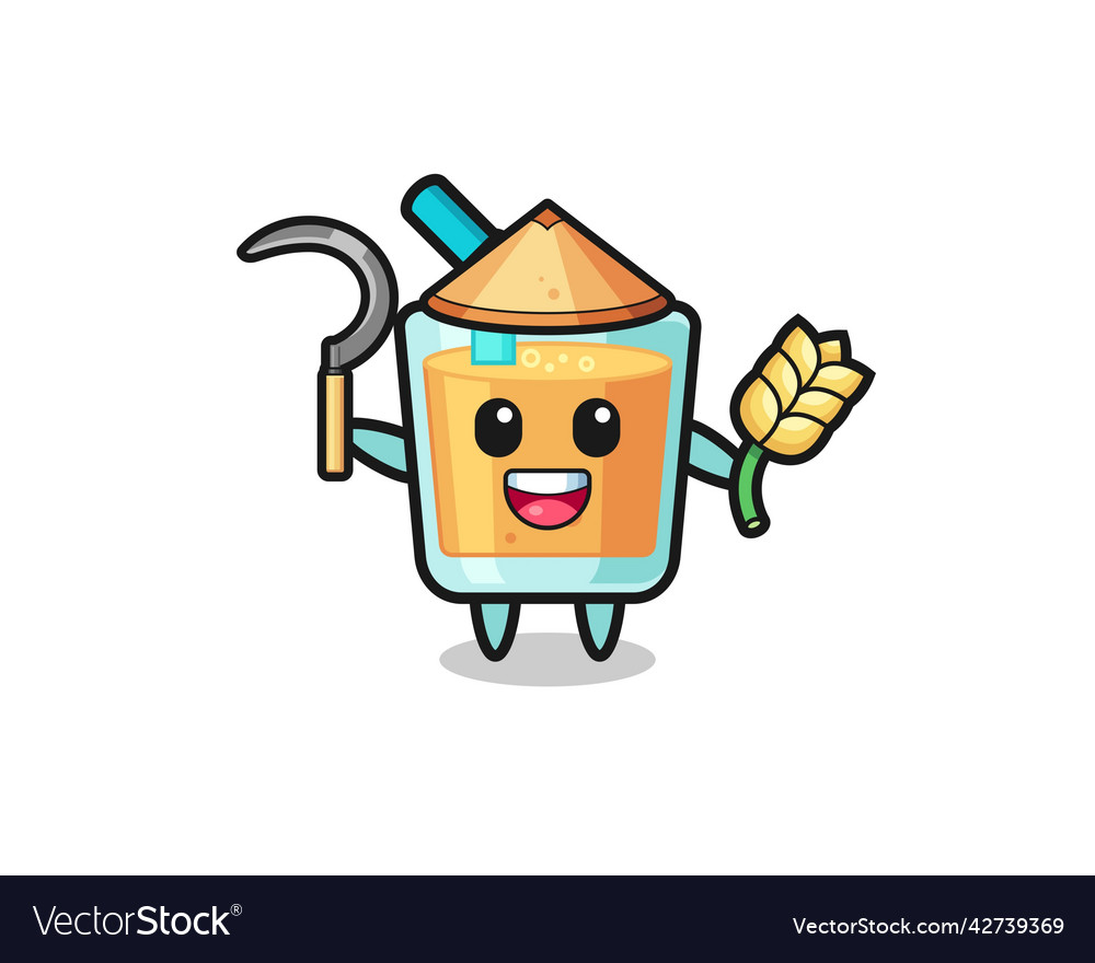 Orange juice asian farmer holding paddy