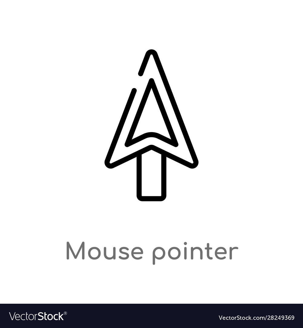 Outline mouse pointer icon isolated black simple