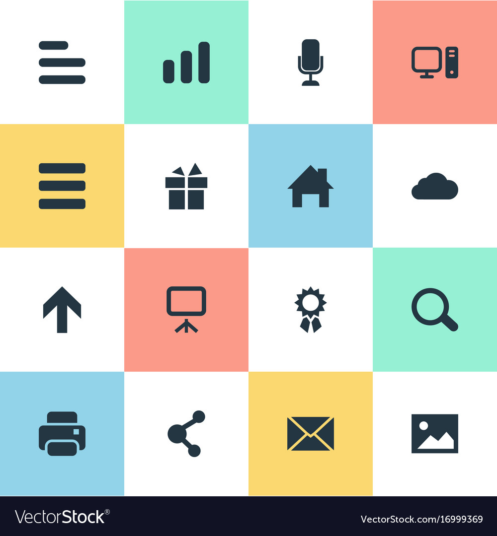 Set of simple web icons