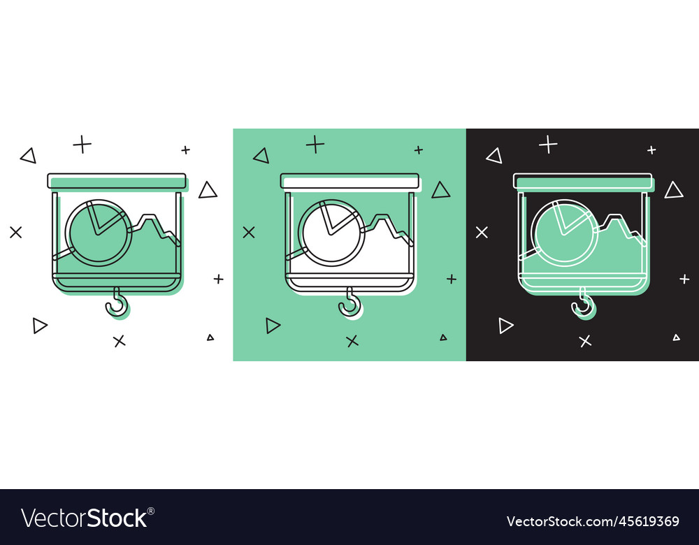 Set presentation board with graph schedule chart Vector Image Set presentation board with graph schedule chart