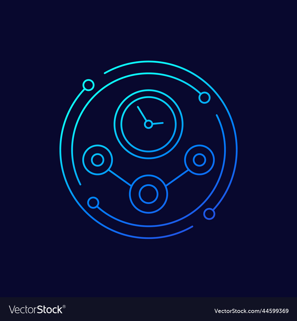 Zeit-Tracking-Line-Icon für Web