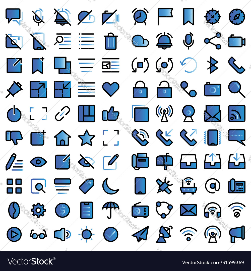 User interface icon set include