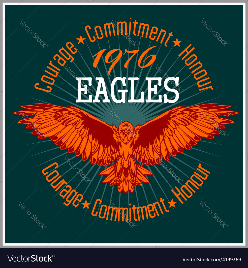 Vintage label eagle - retro emblem