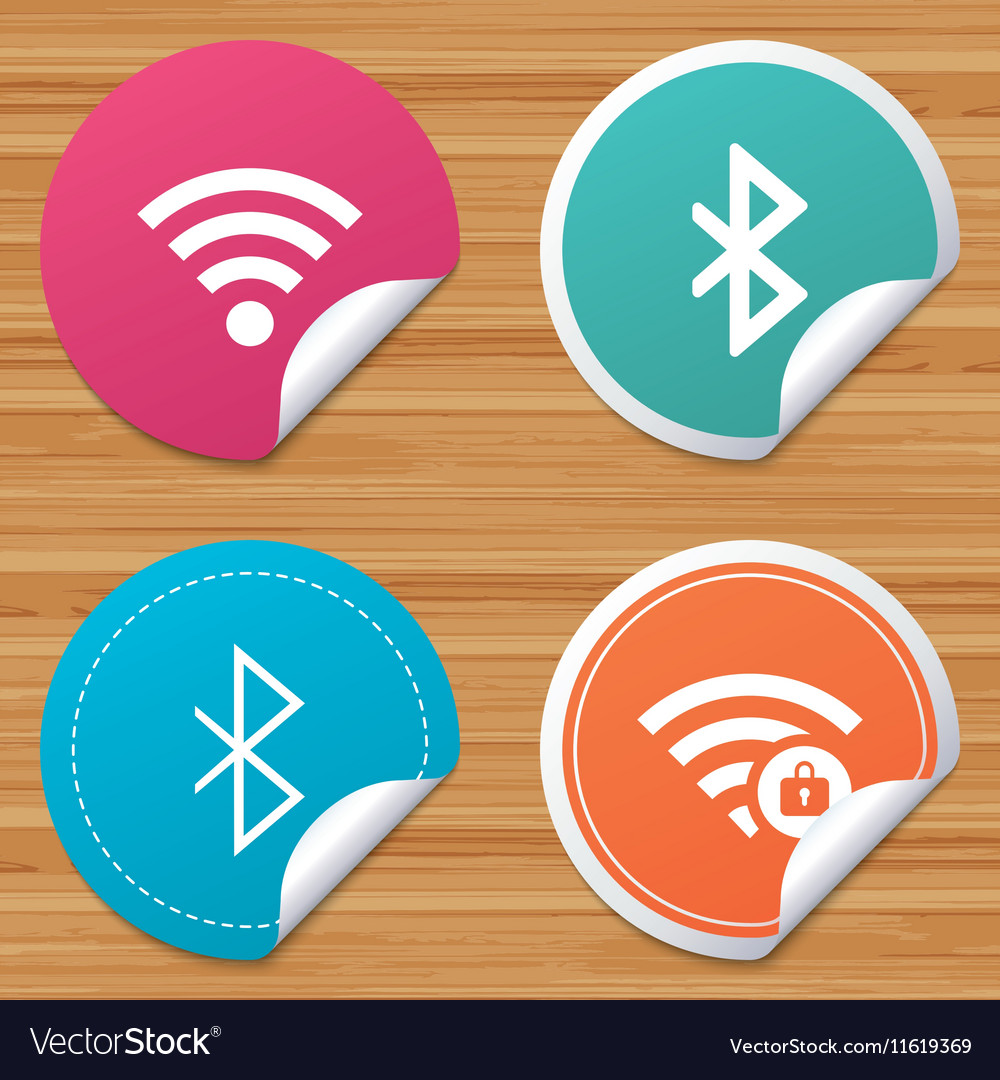 Wifi and bluetooth icon wireless mobile network