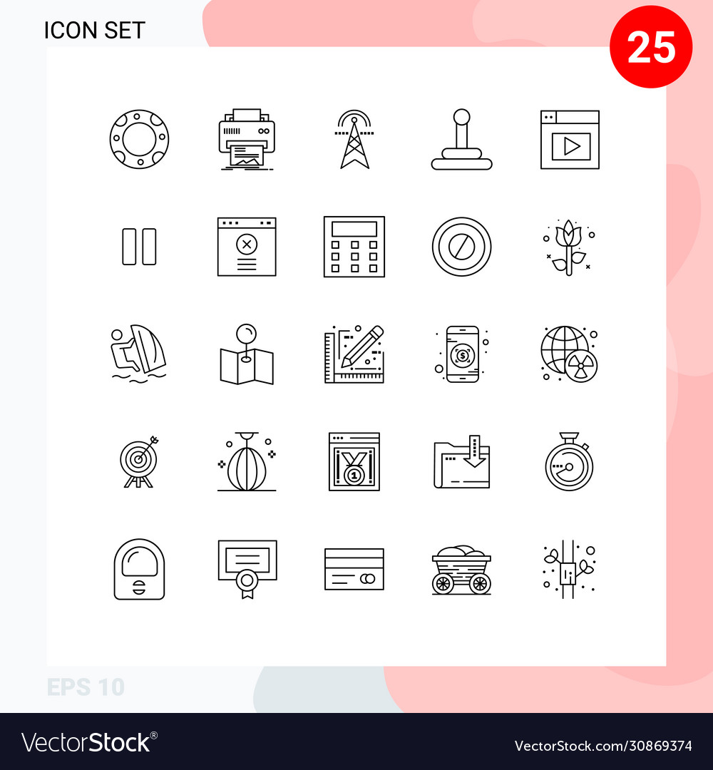 25 universal lines set for web and mobile