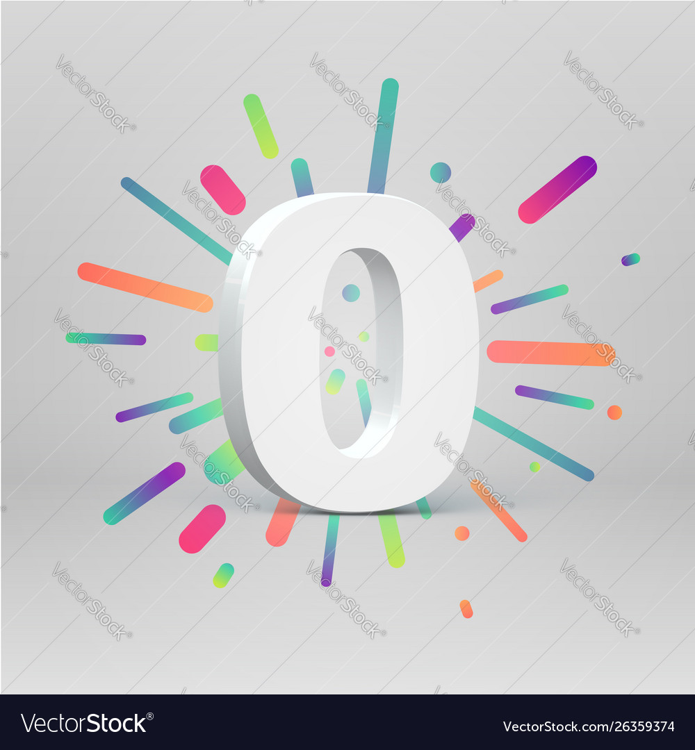 3d character from a fontset with colorful vector image 3d character from a fontset with colorful