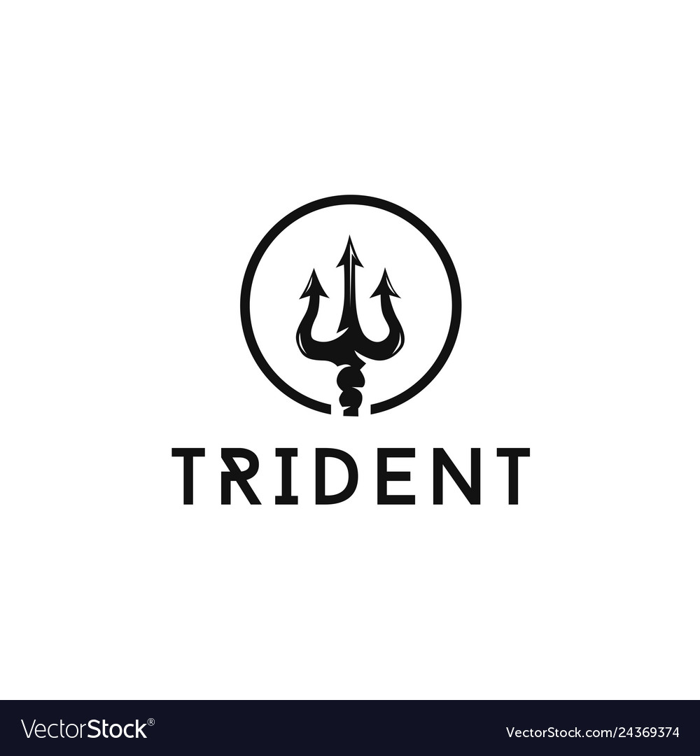 Circular Trident Logo Design1 Royalty Free Vector Image