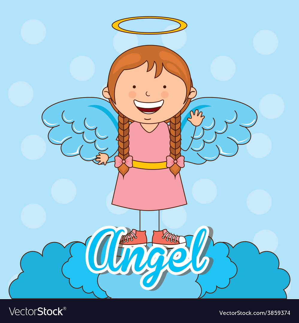 Cute angel Royalty Free Vector Image - VectorStock