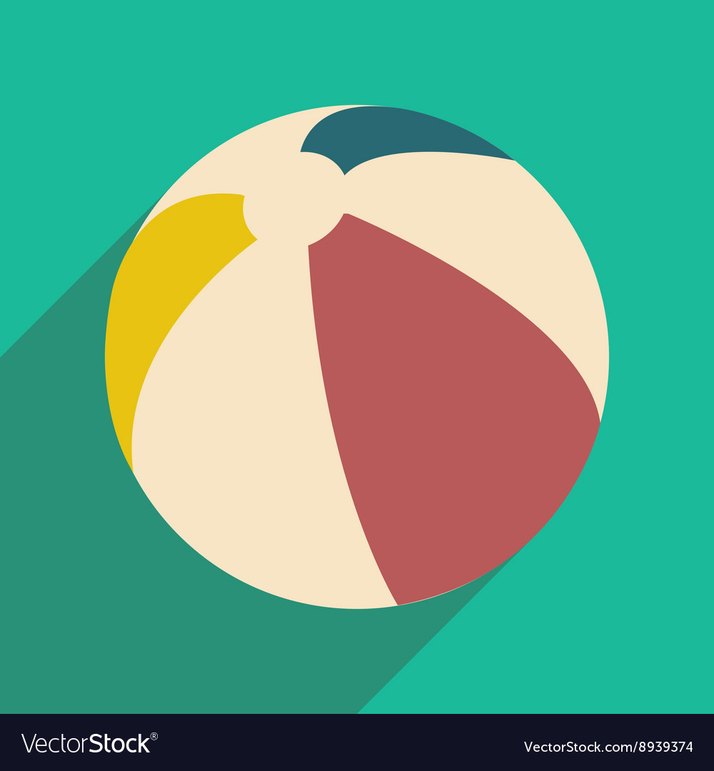 Flat with shadow icon and mobile application beach