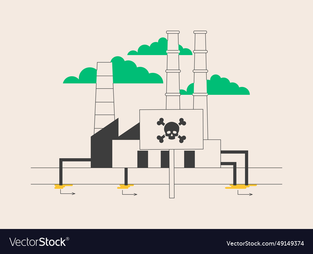 Groundwater pollution abstract concept Royalty Free Vector