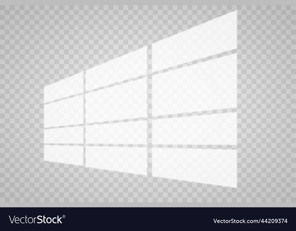 Overlay shadow effect transparent window vector image Overlay shadow effect transparent window