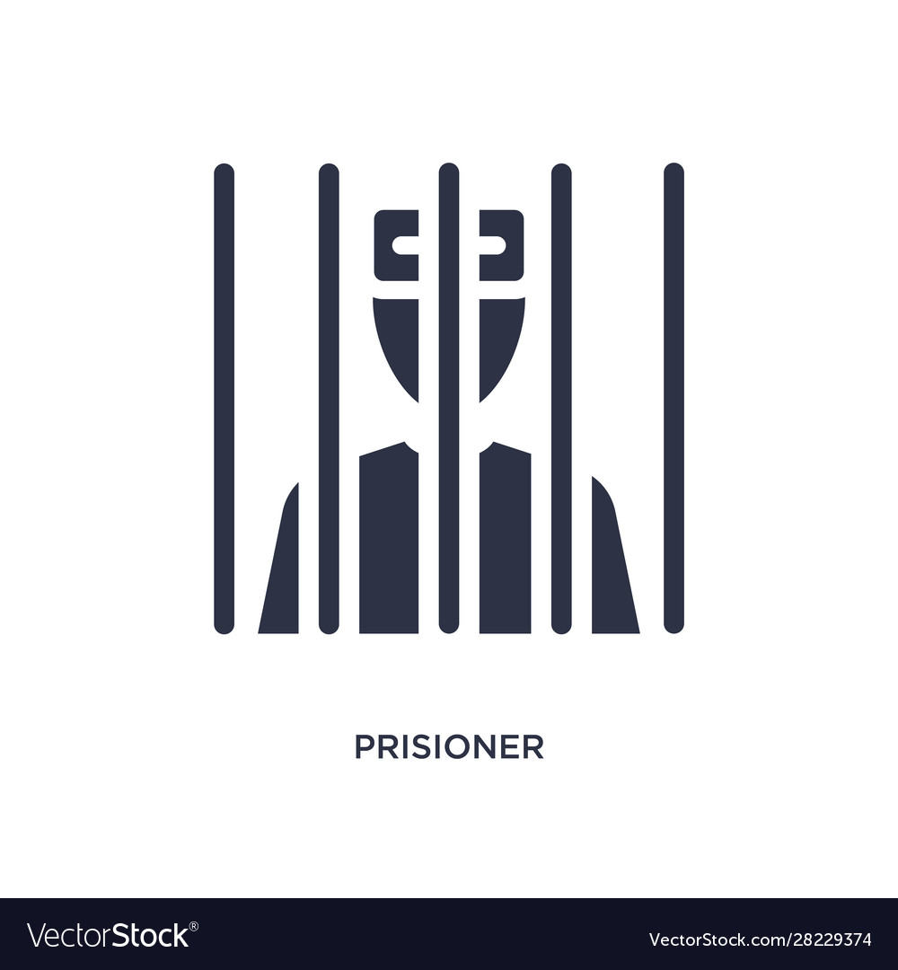Prisioner icon on white background simple element vector image Prisioner icon on white background simple element