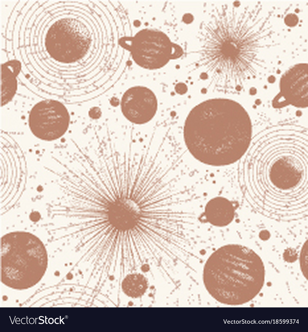 Seamless pattern with stars surrounded
