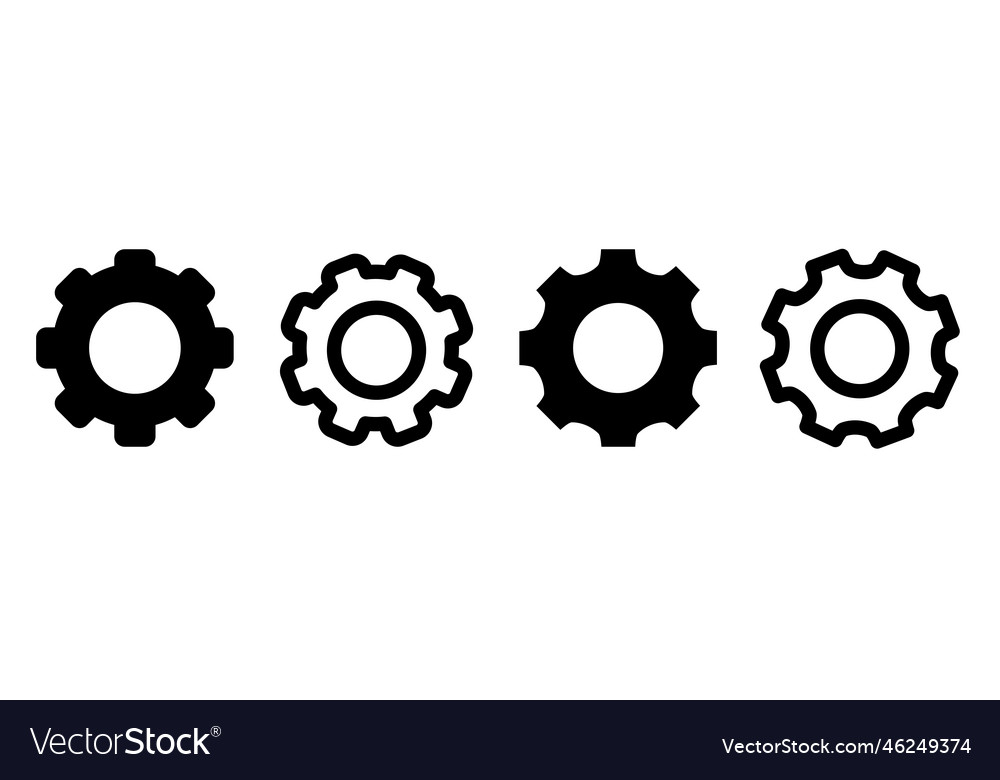 Setup and settings icons set collection of simple Vector Image Setup and settings icons set collection of simple
