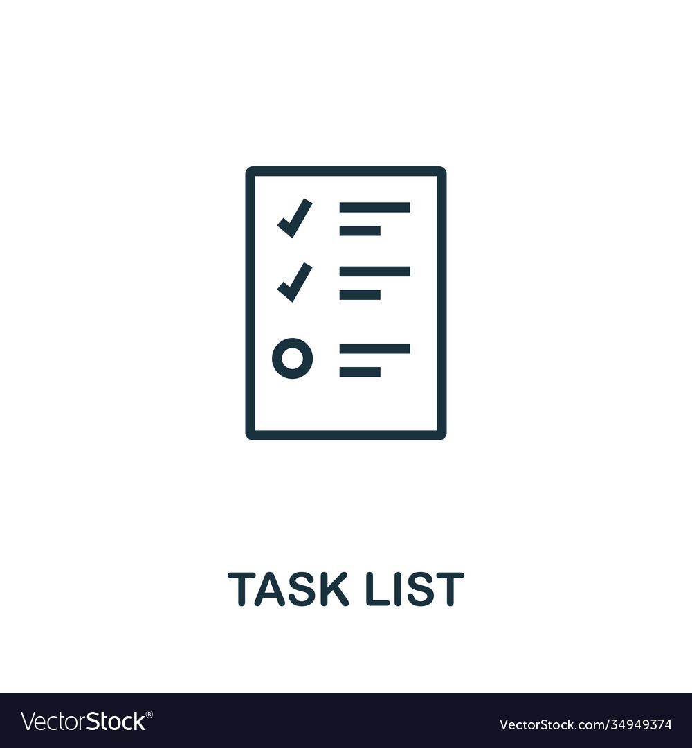 Task list icon simple element from agile method
