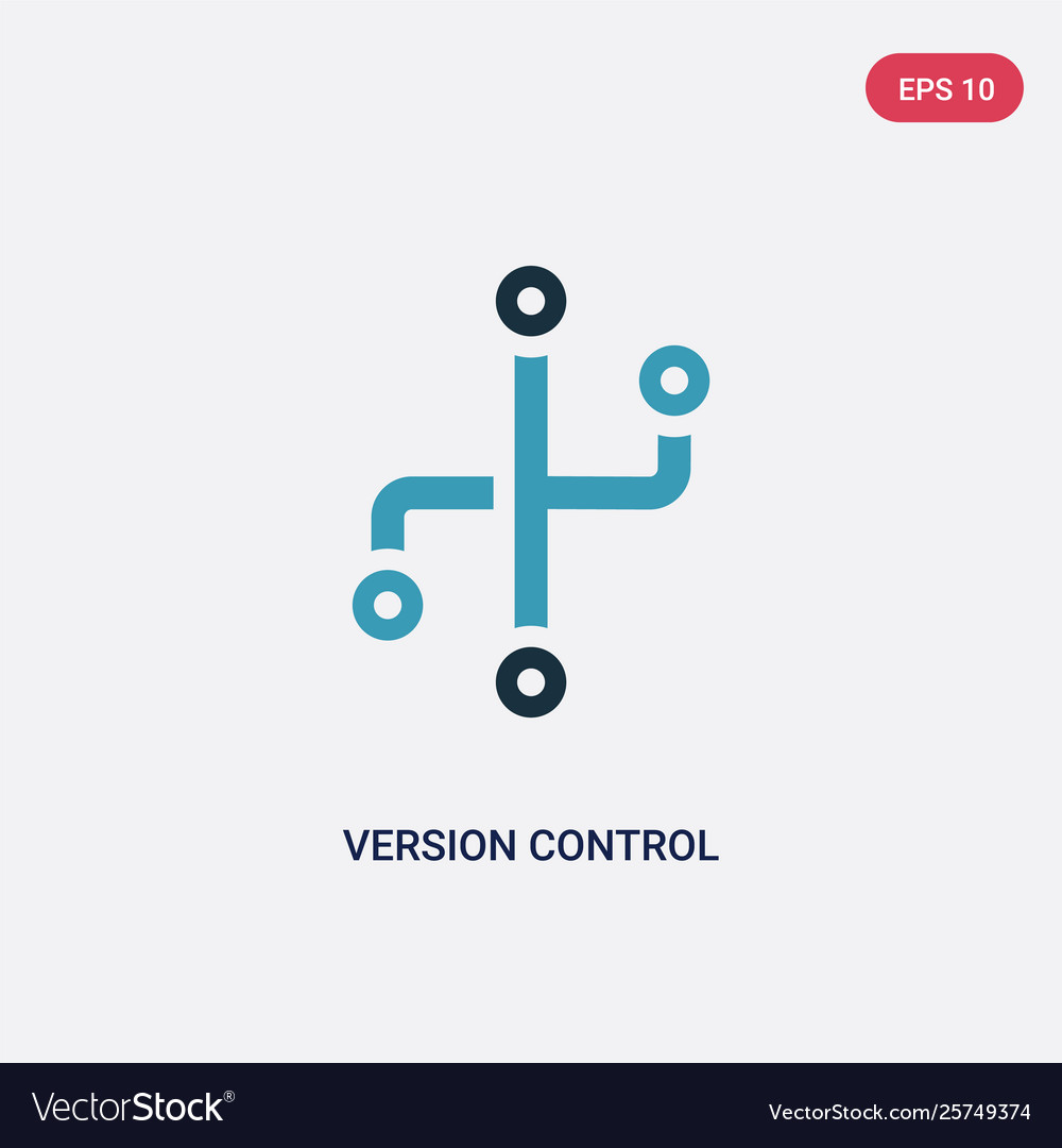 Two color version control icon from technology vector image Two color version control icon from technology