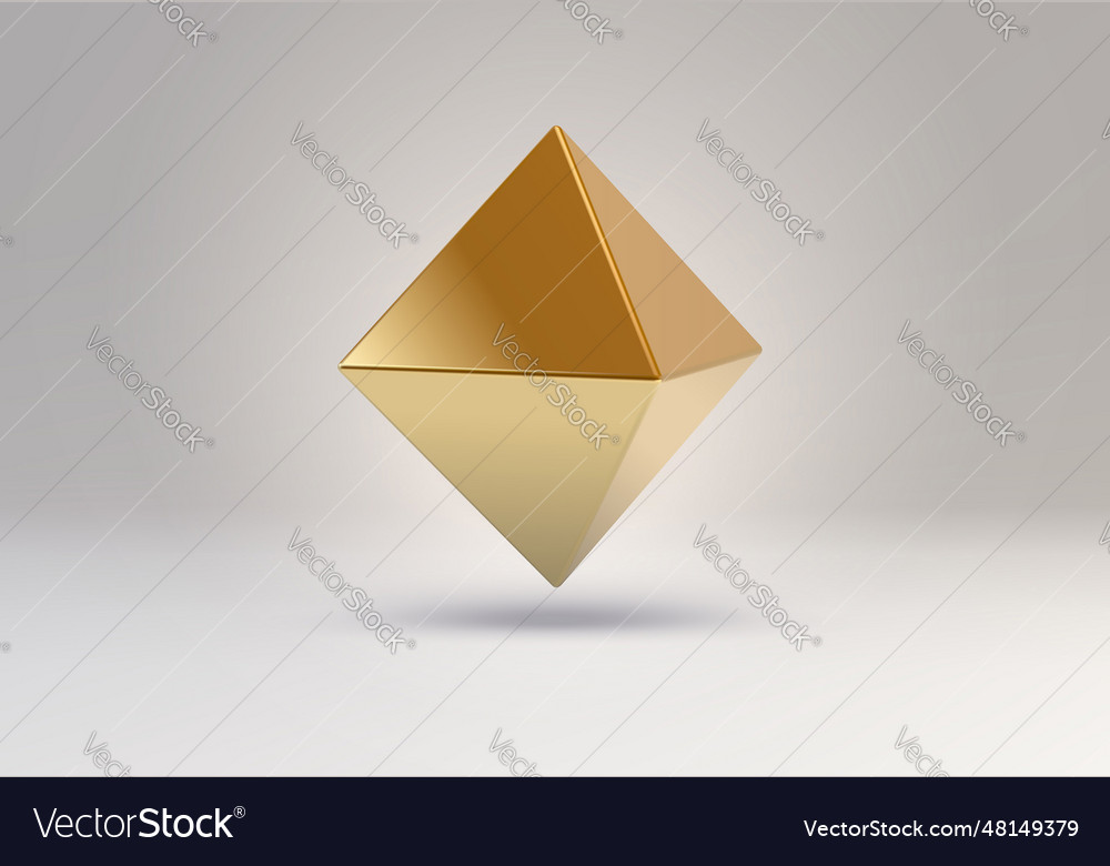3d element or simple isolated golden shape vector image 3d element or simple isolated golden shape