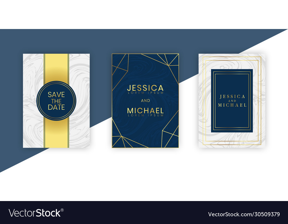 Beautiful set wedding card templates