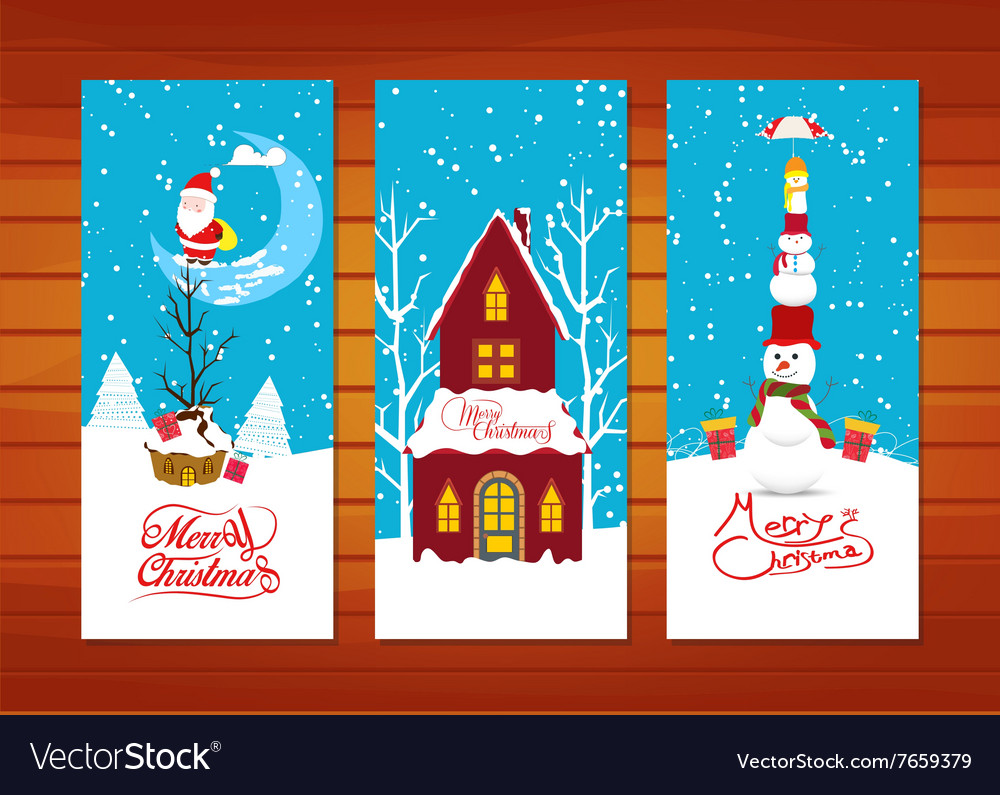 Collection of christmas banners