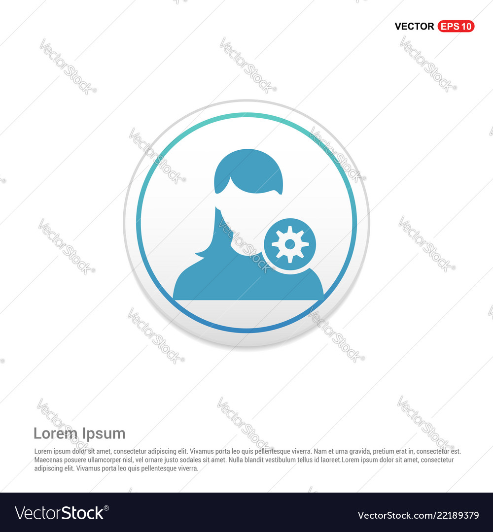 Configuration user icon - white circle button