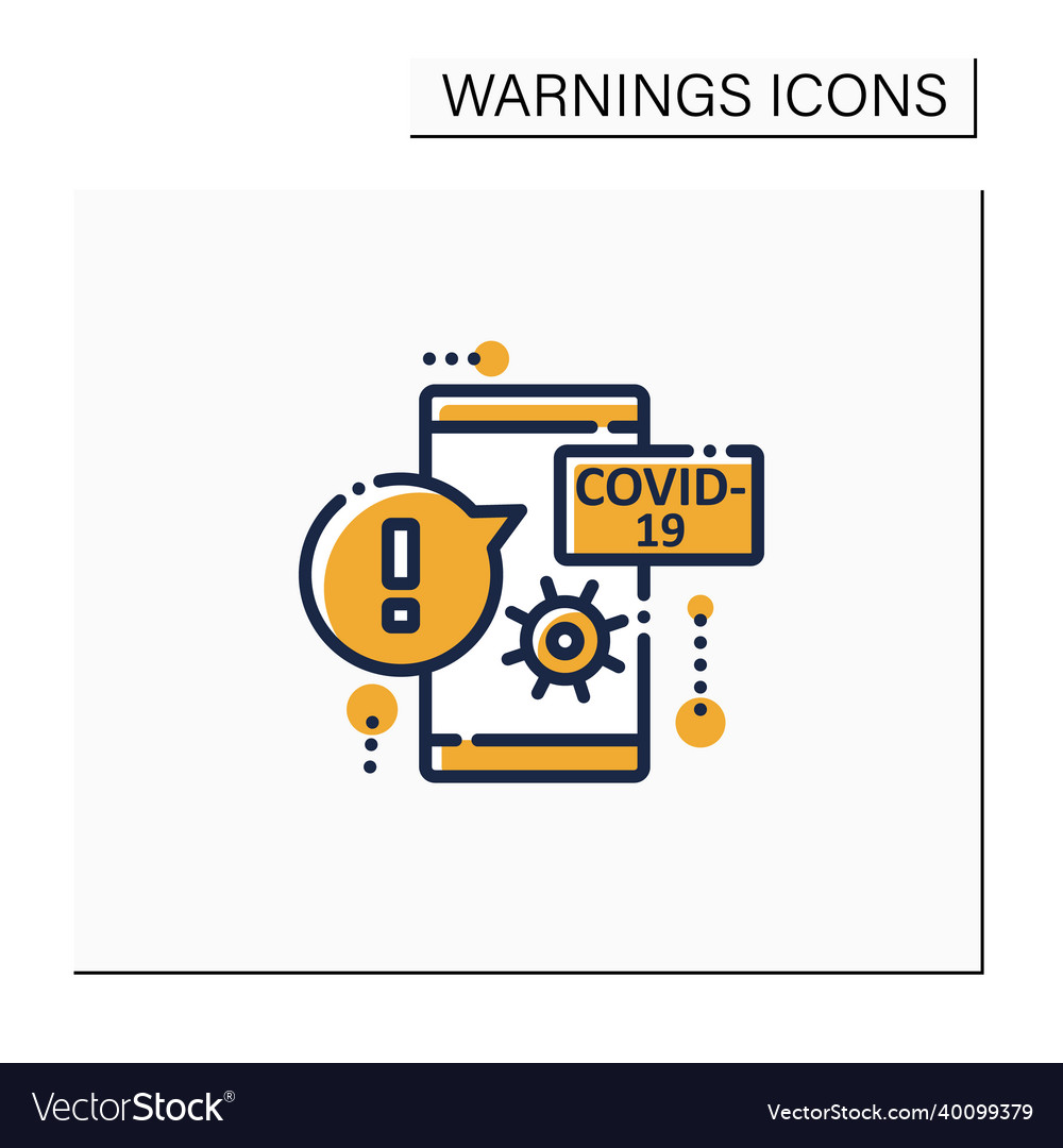 Coronavirus notification color icon