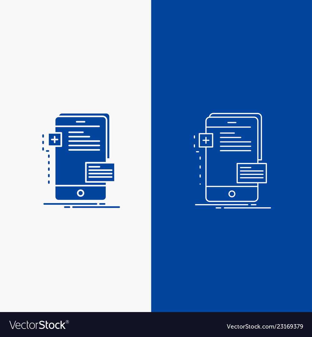 Frontend interface mobile phone developer line vector image Frontend interface mobile phone developer line