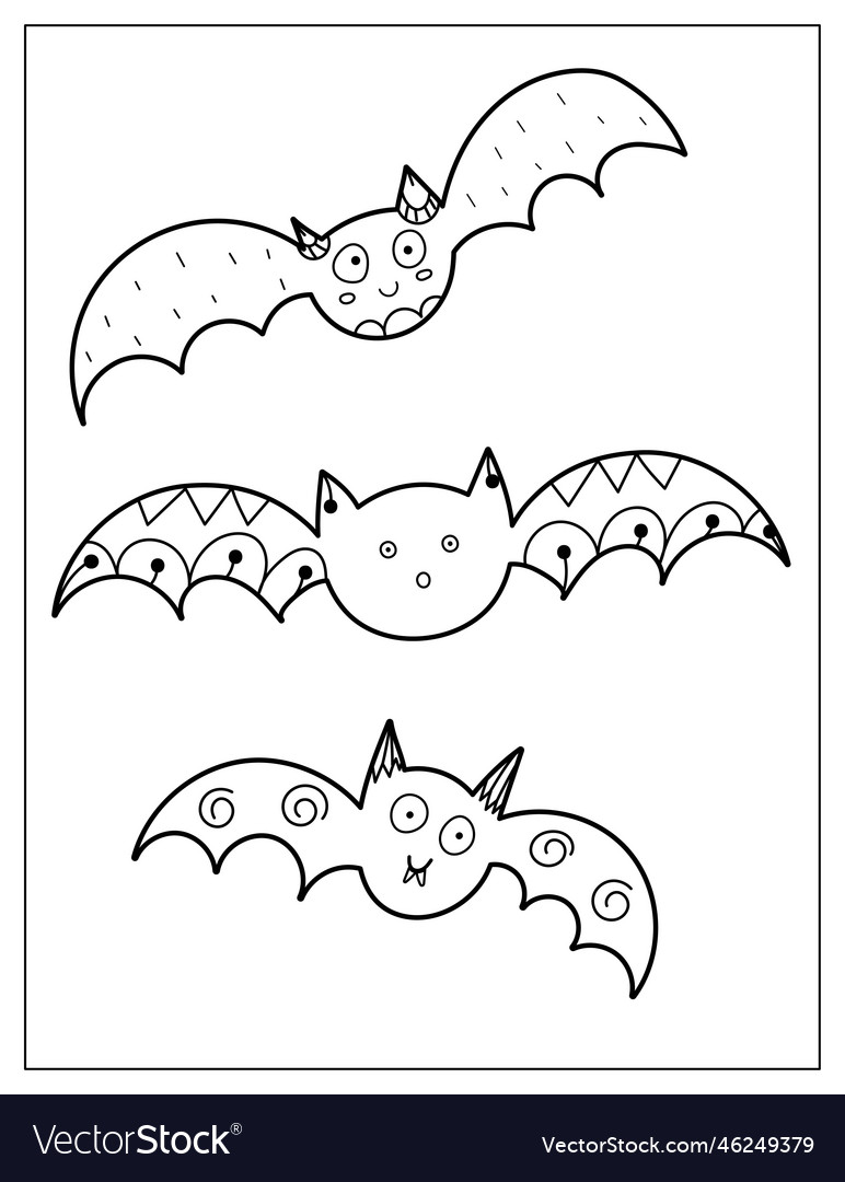 halloween coloring bat