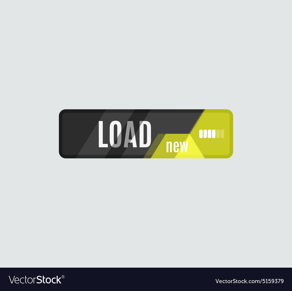 Load button futuristic hi-tech ui design