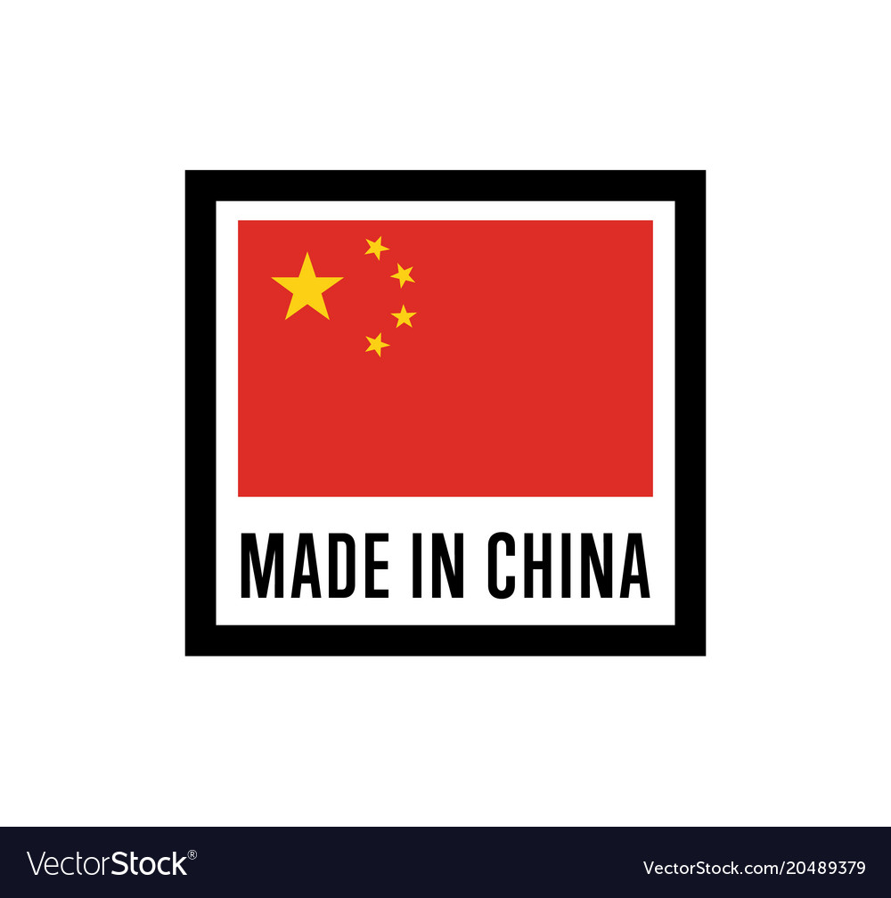 Made in china isolated label for products