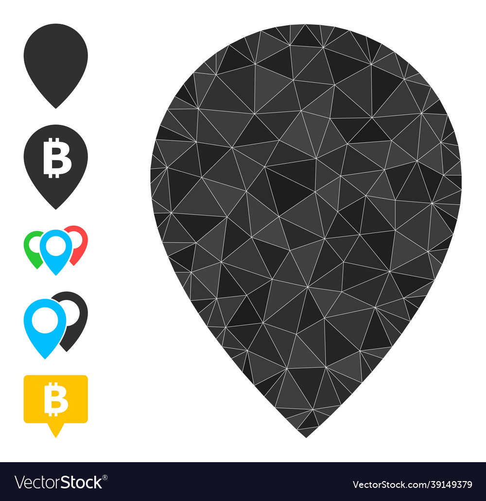 Map marker triangle icon and other icons