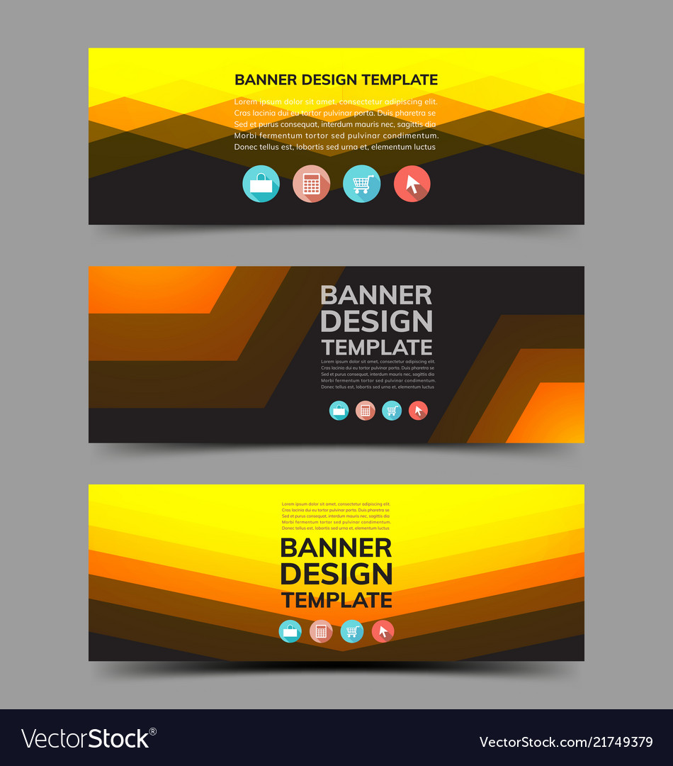 Multipurpose Layout Banner Design 3 Royalty Free Vector