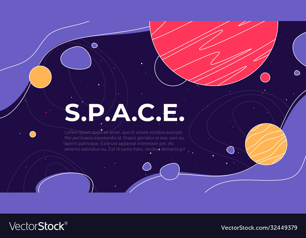 On theme outer space Royalty Free Vector Image