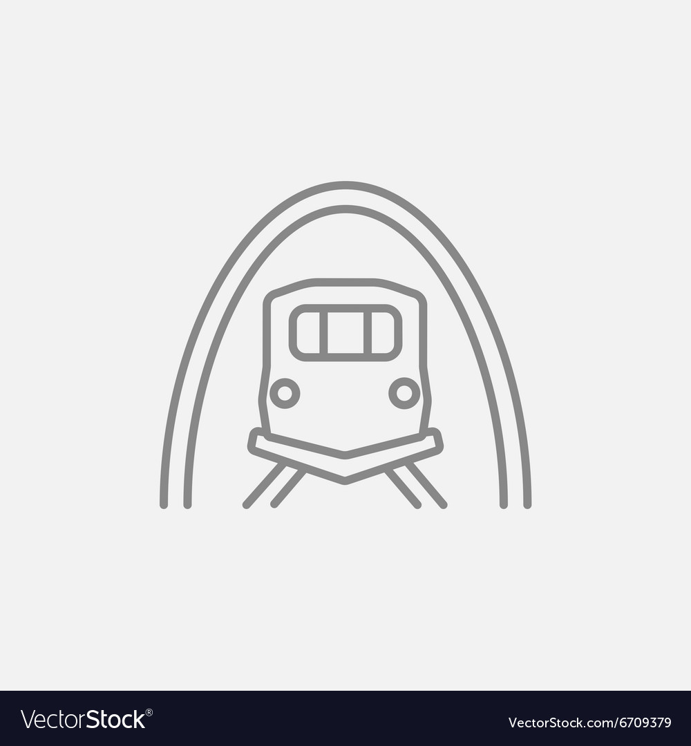 Railway tunnel line icon