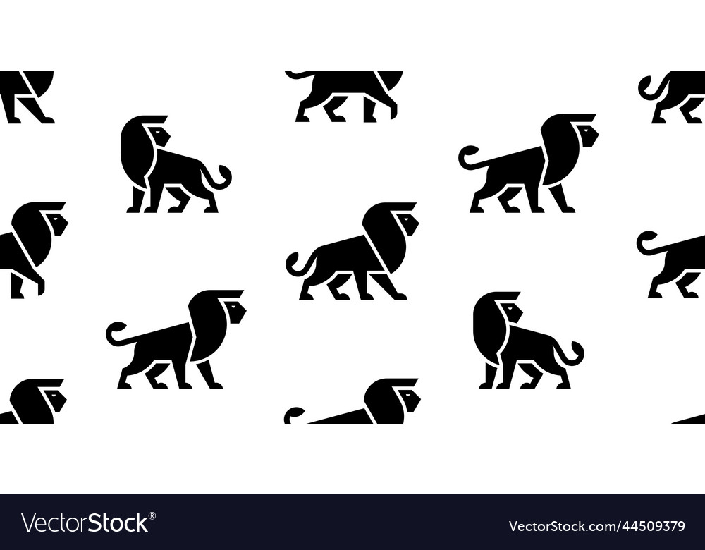 Seamless pattern with lions