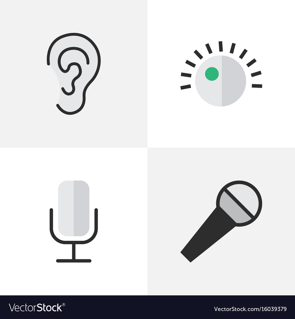 Set of simple sound icons