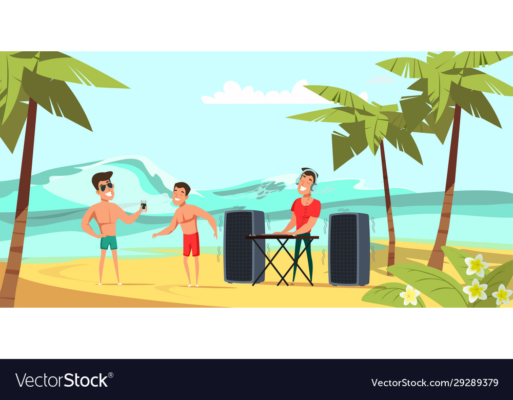 Tropische Strandparty